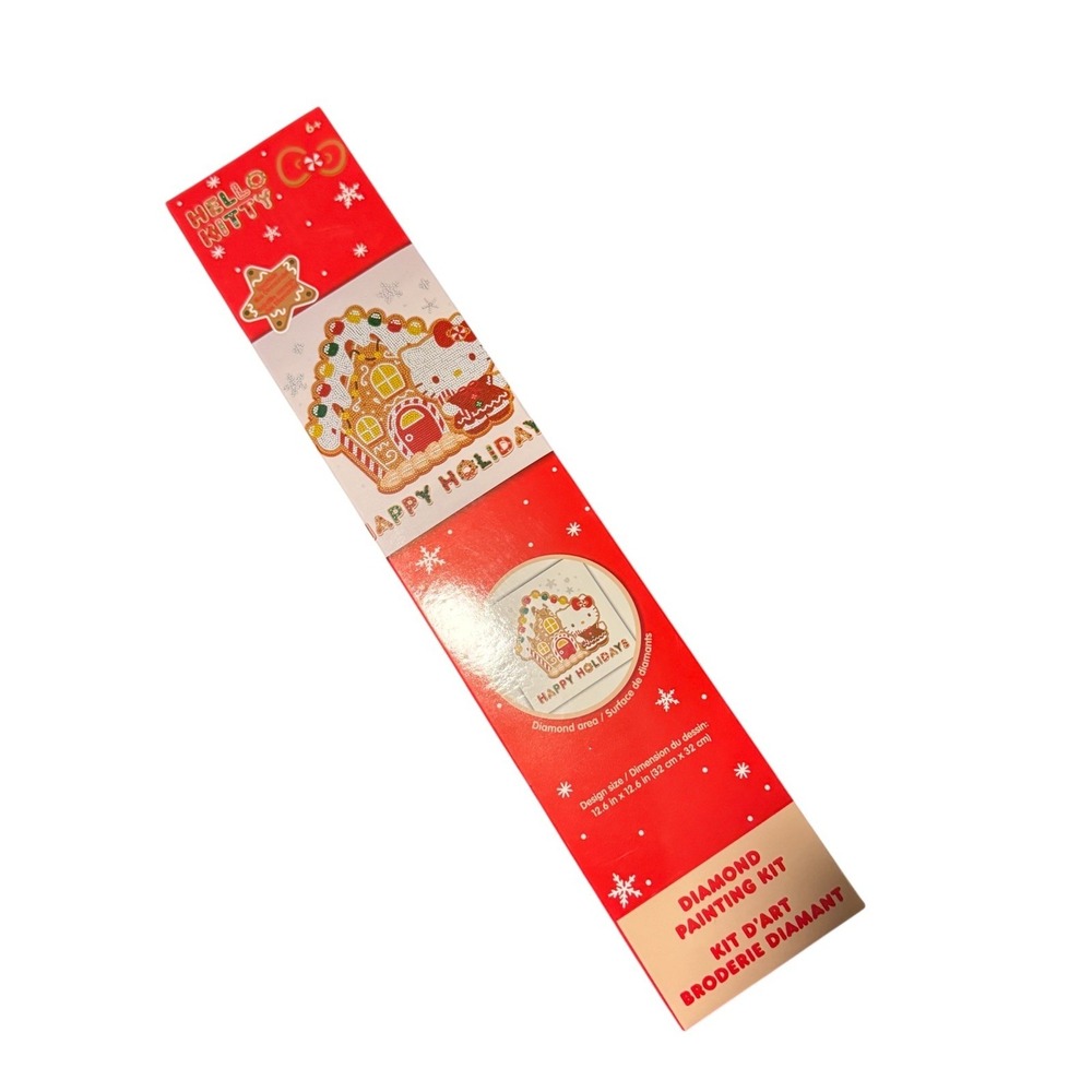 Hello Kitty Sanrio Happy Holiday Diamond‎ Painting Kit Christmas Gingerbread